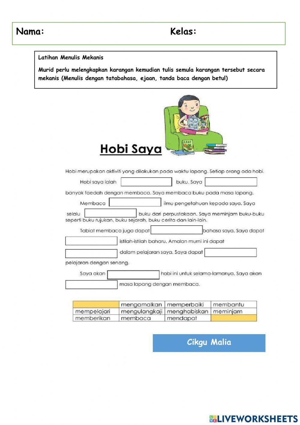 Mengisi tempat kosong