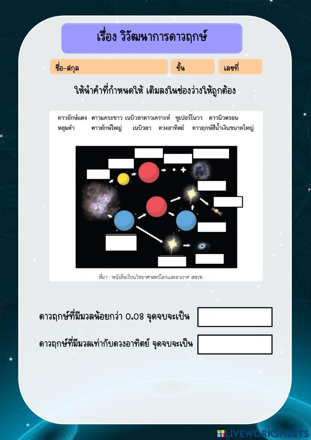 วิวัฒนาการดาวฤกษ์