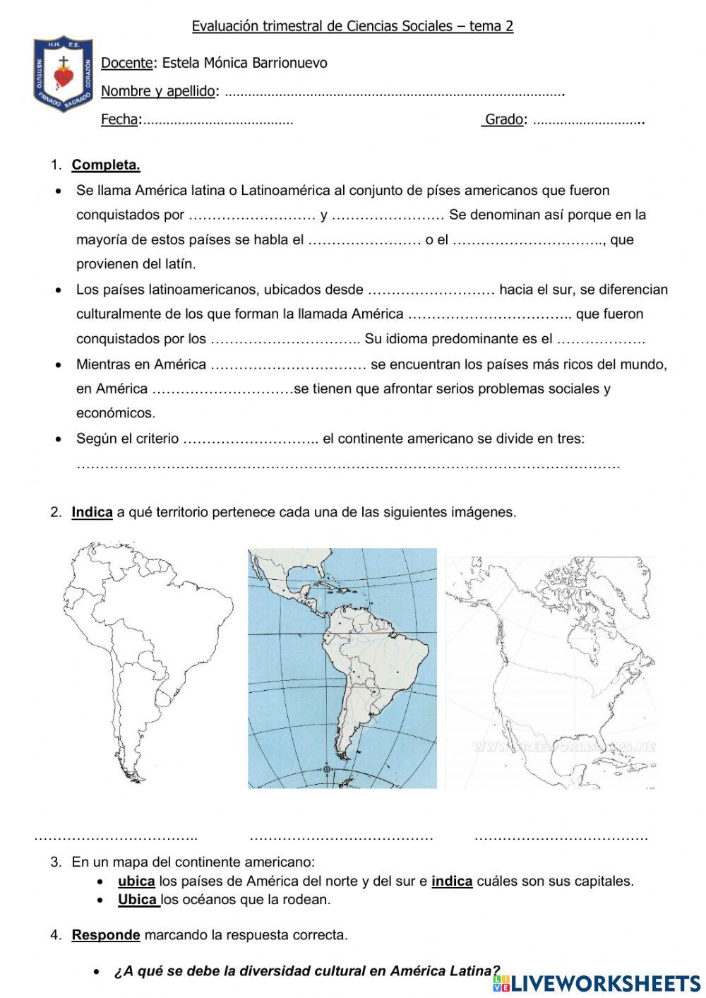 Evaluación de Ciencias sociales