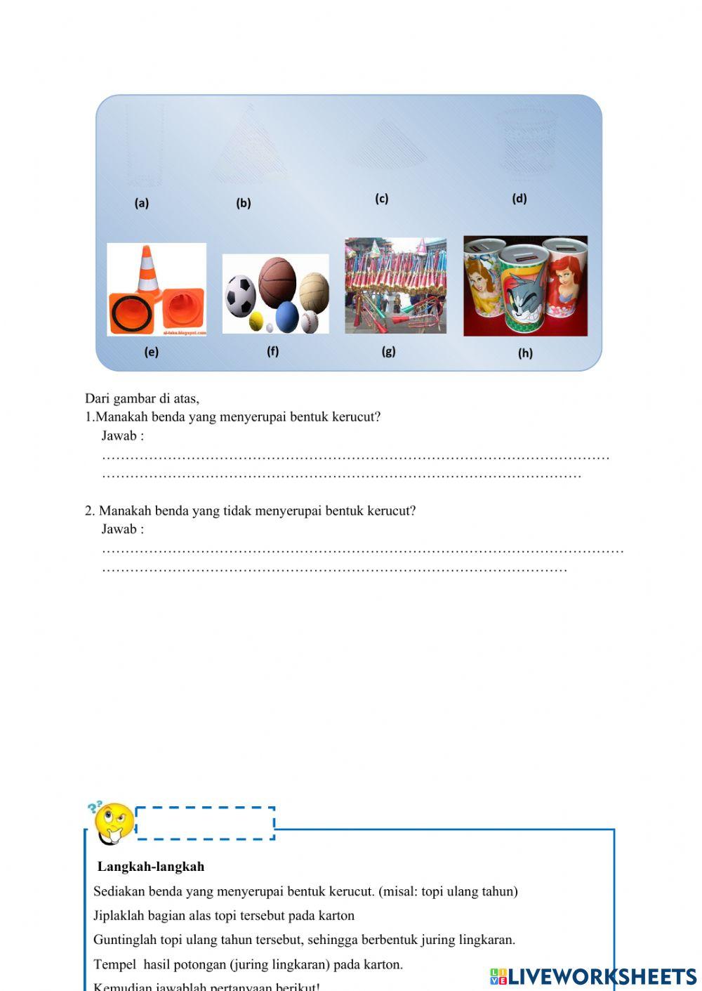 Volume Kerucut | Live Worksheets
