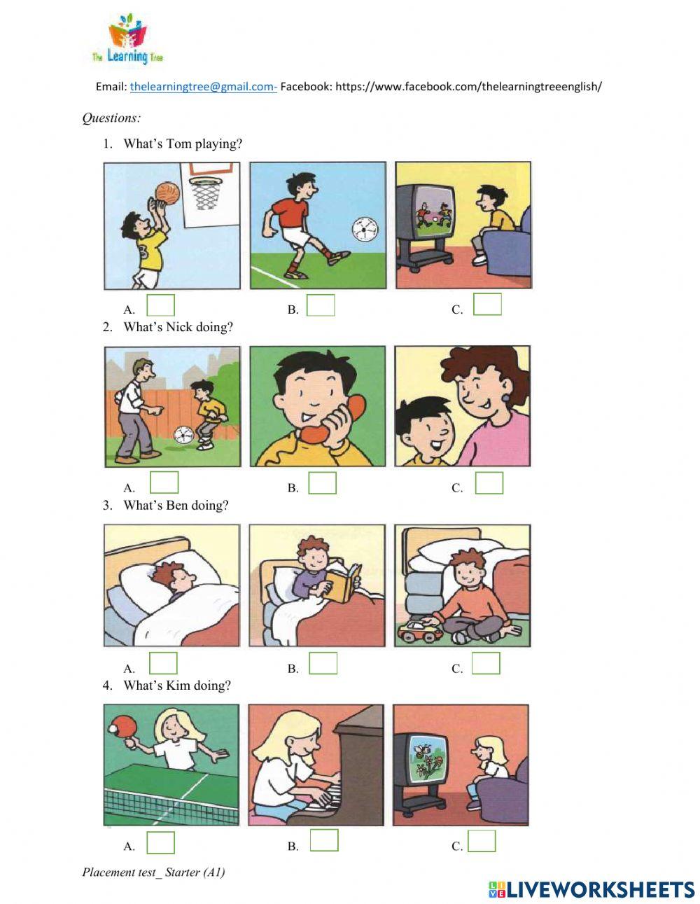 Placement Test Starter