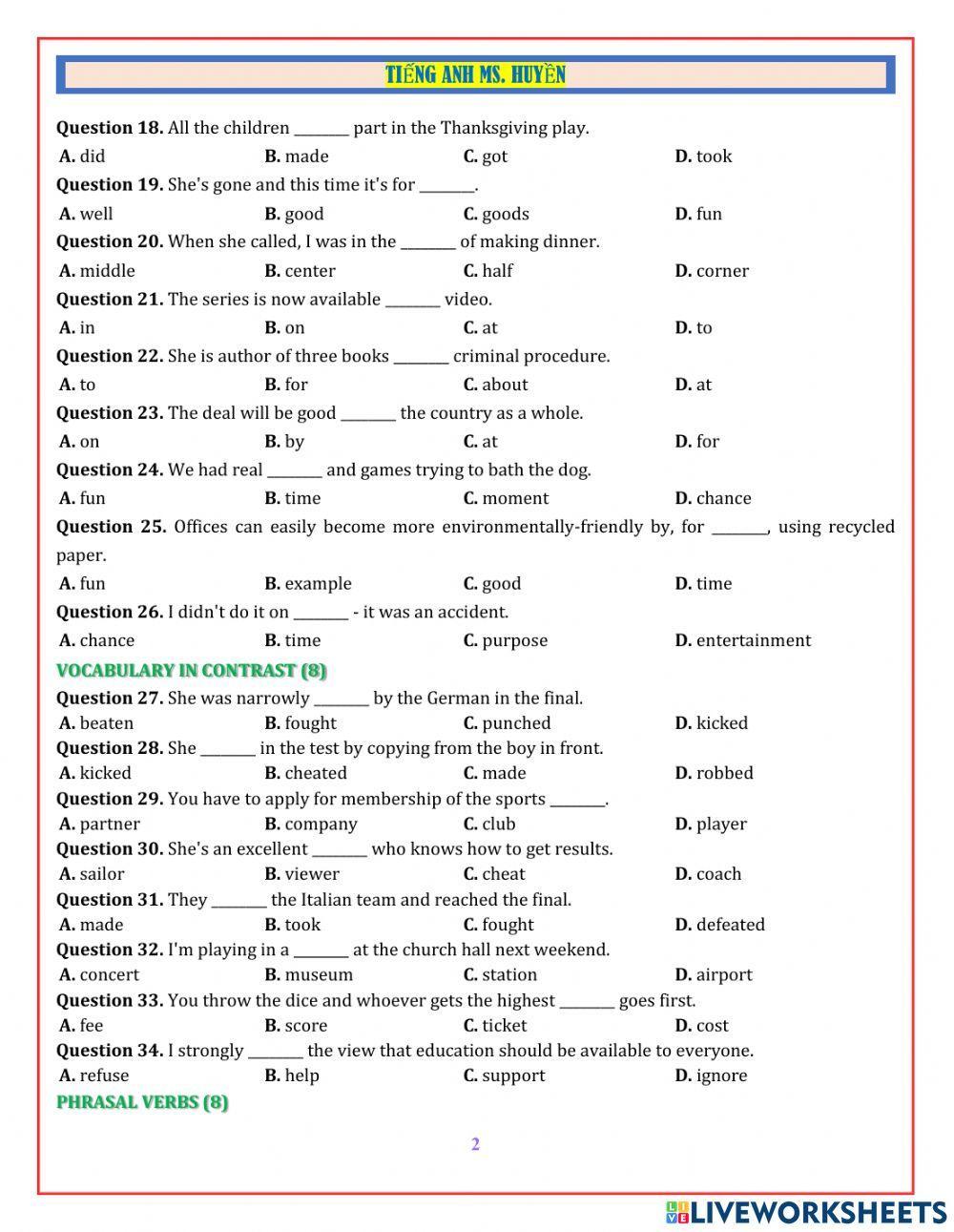 Test unit3. fun and game b1.destination