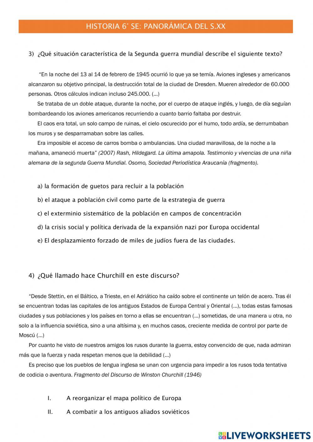 Panorámica del mundo actual