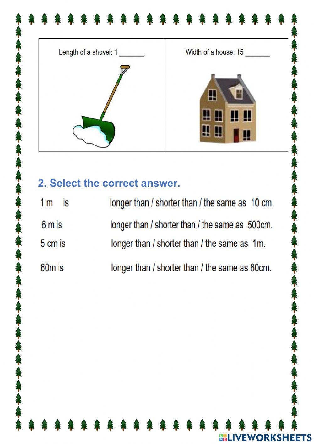 Operations on Length and Unit Conversion (m and cm)