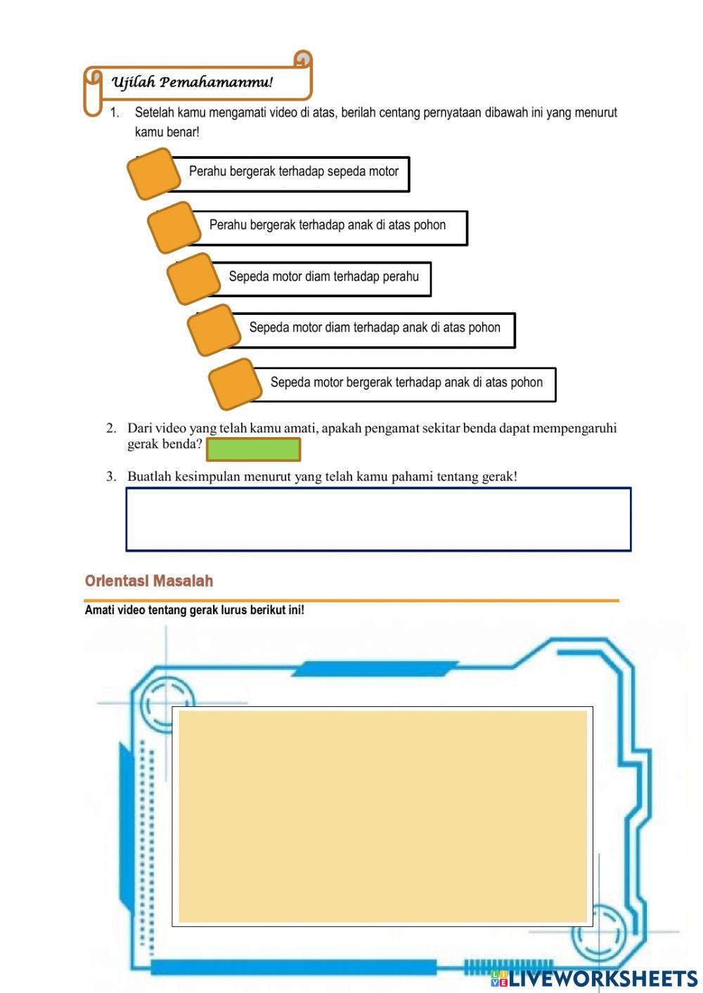 Kinematika gerak (diskusi)
