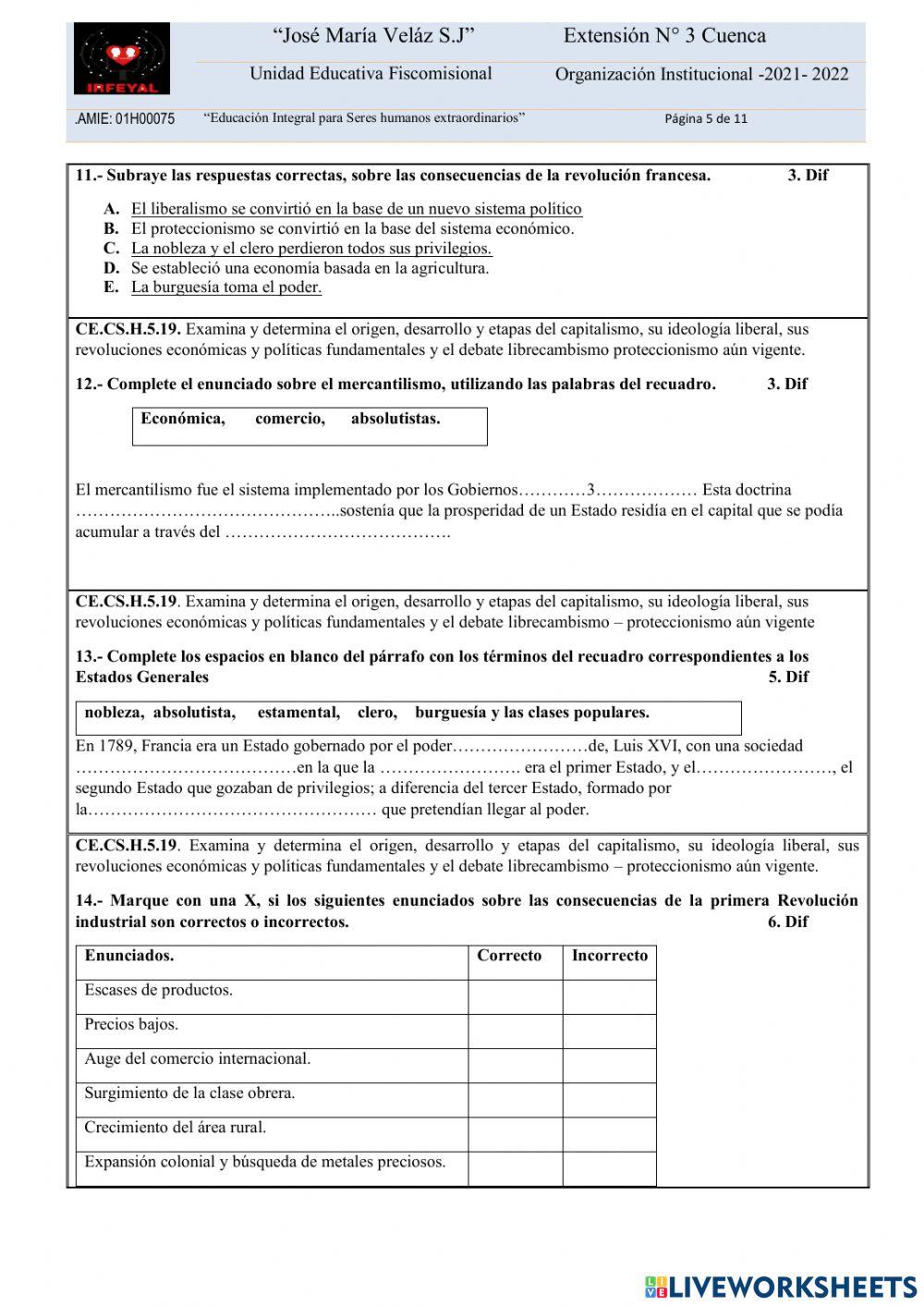 Examen dehistori
