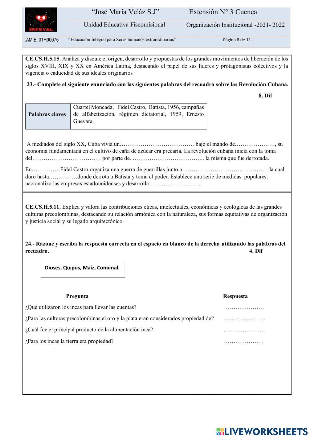 Examen dehistori