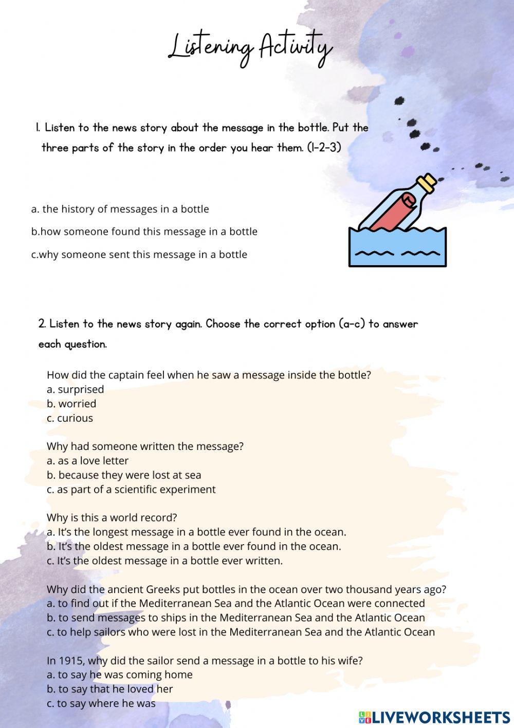 Listening messages from the past