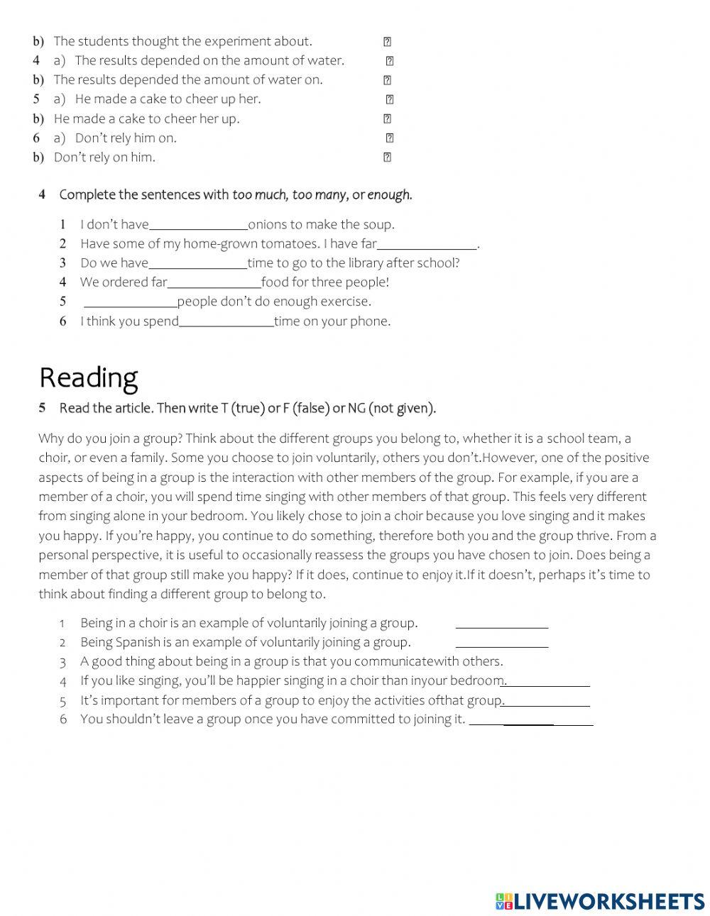 Final Exam Unit 3: Everybody's doing it 