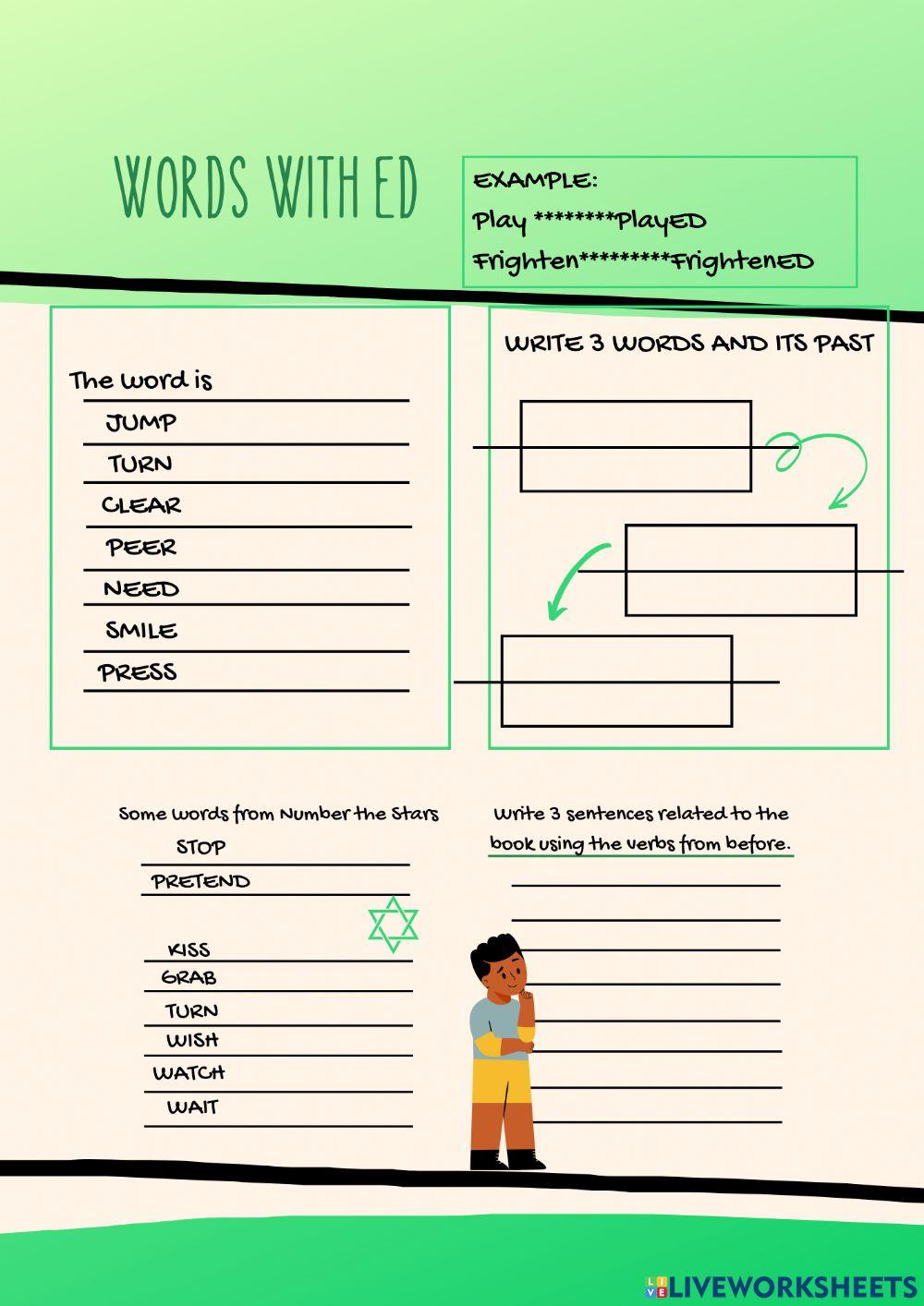 Verbs and its past with ED