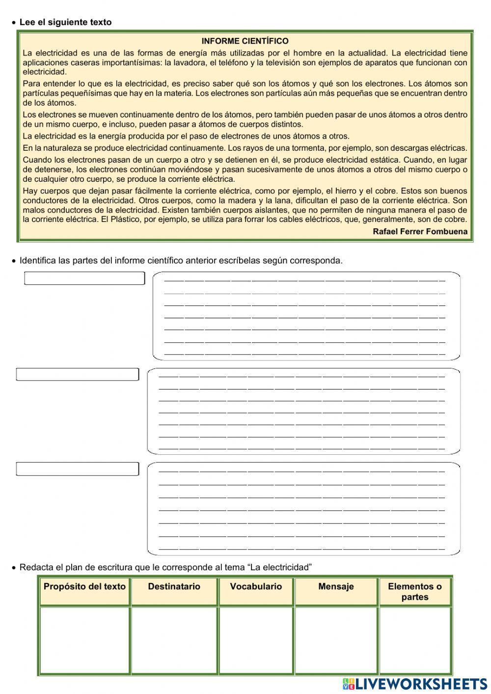 Estructura de un texto cientifico