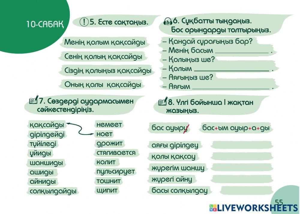 А1 24-сағаттық курс Денсаулық  10-сабақ. Қалай ауырады