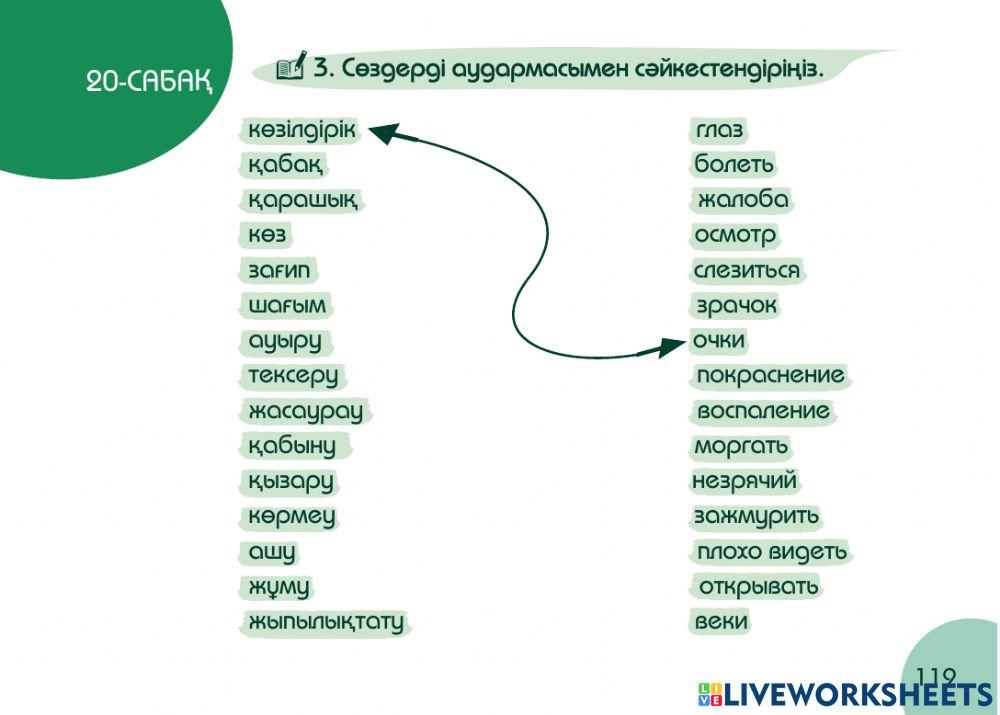 А1 24-сағаттық курс Денсаулық  20-сабақ. Офтальмолог