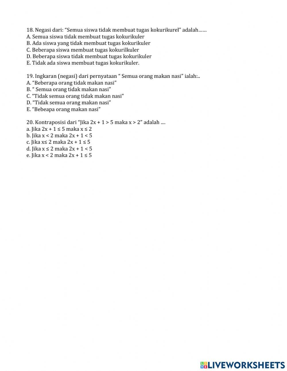 Ulangan Harian Bab 1