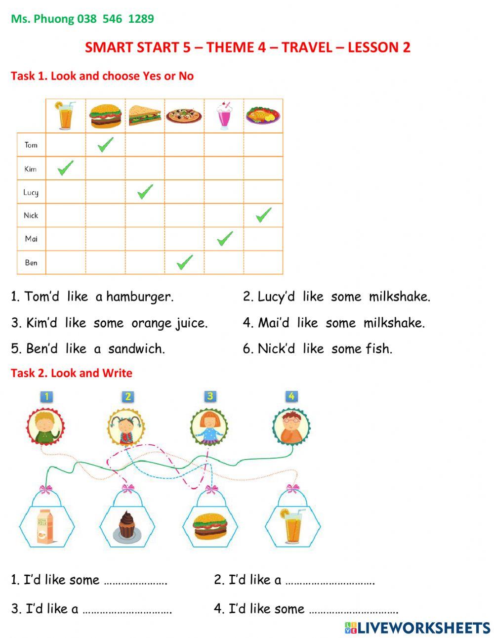 Smart 5 - theme 4 - lesson 2