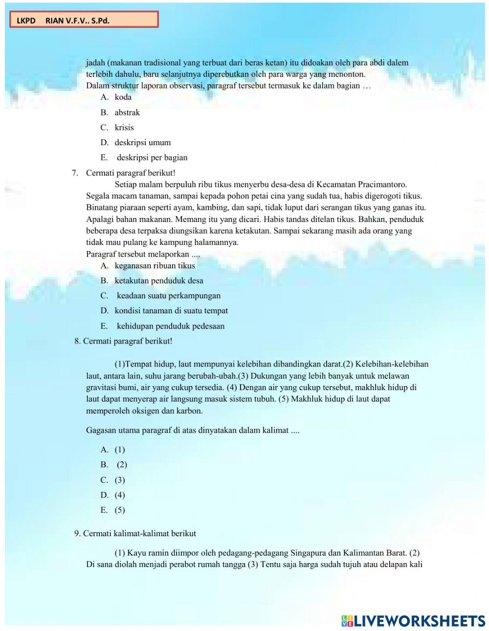 LKPD Teks LHO Pertemuan ke 1