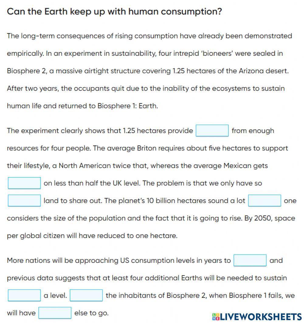 Proficiency Reading Paper (Open-Cloze)
