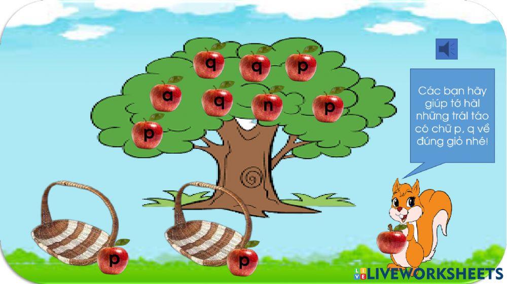 Ôn chữ cái p, q