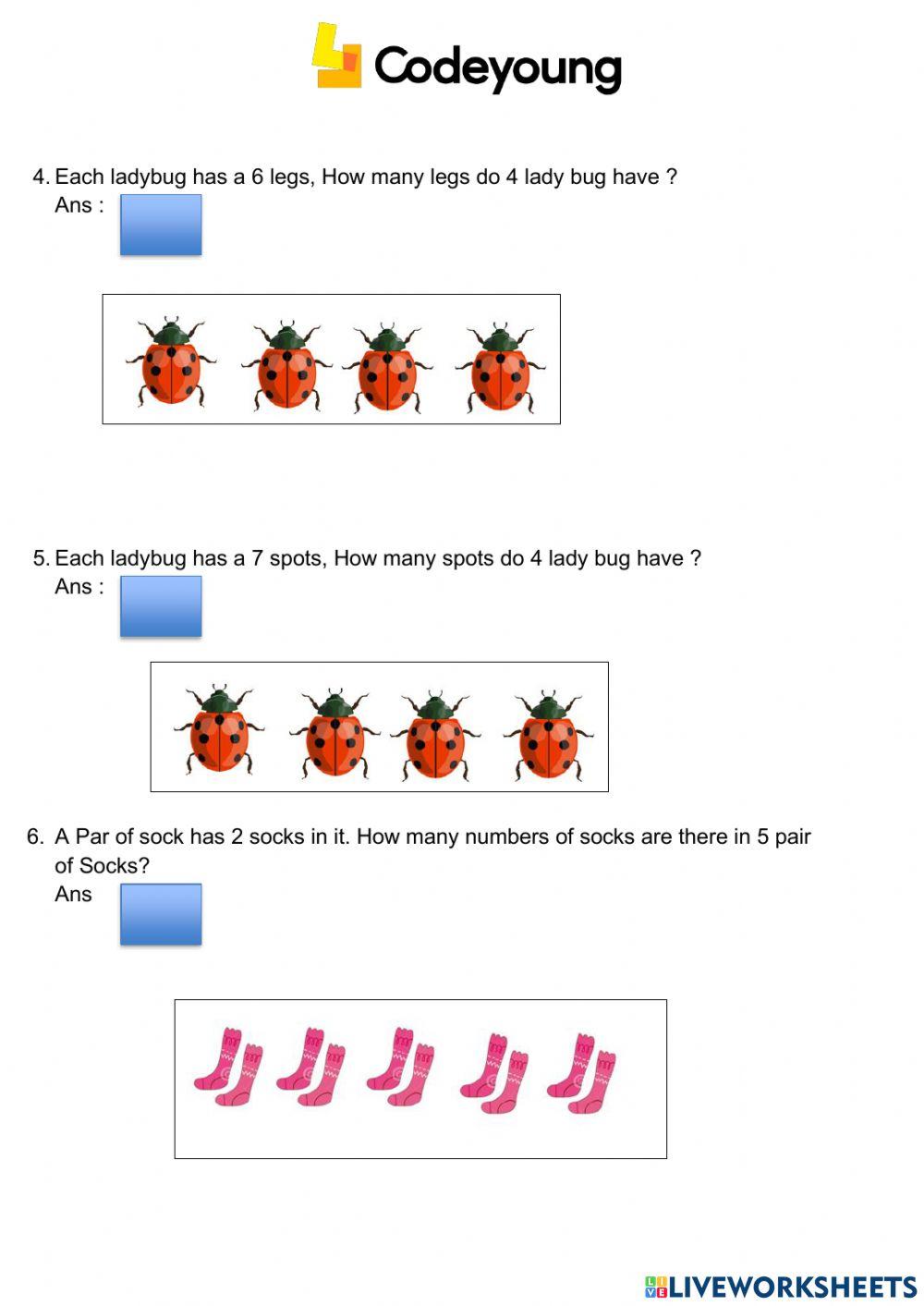 Word Problems on Multiplication-Advace WS