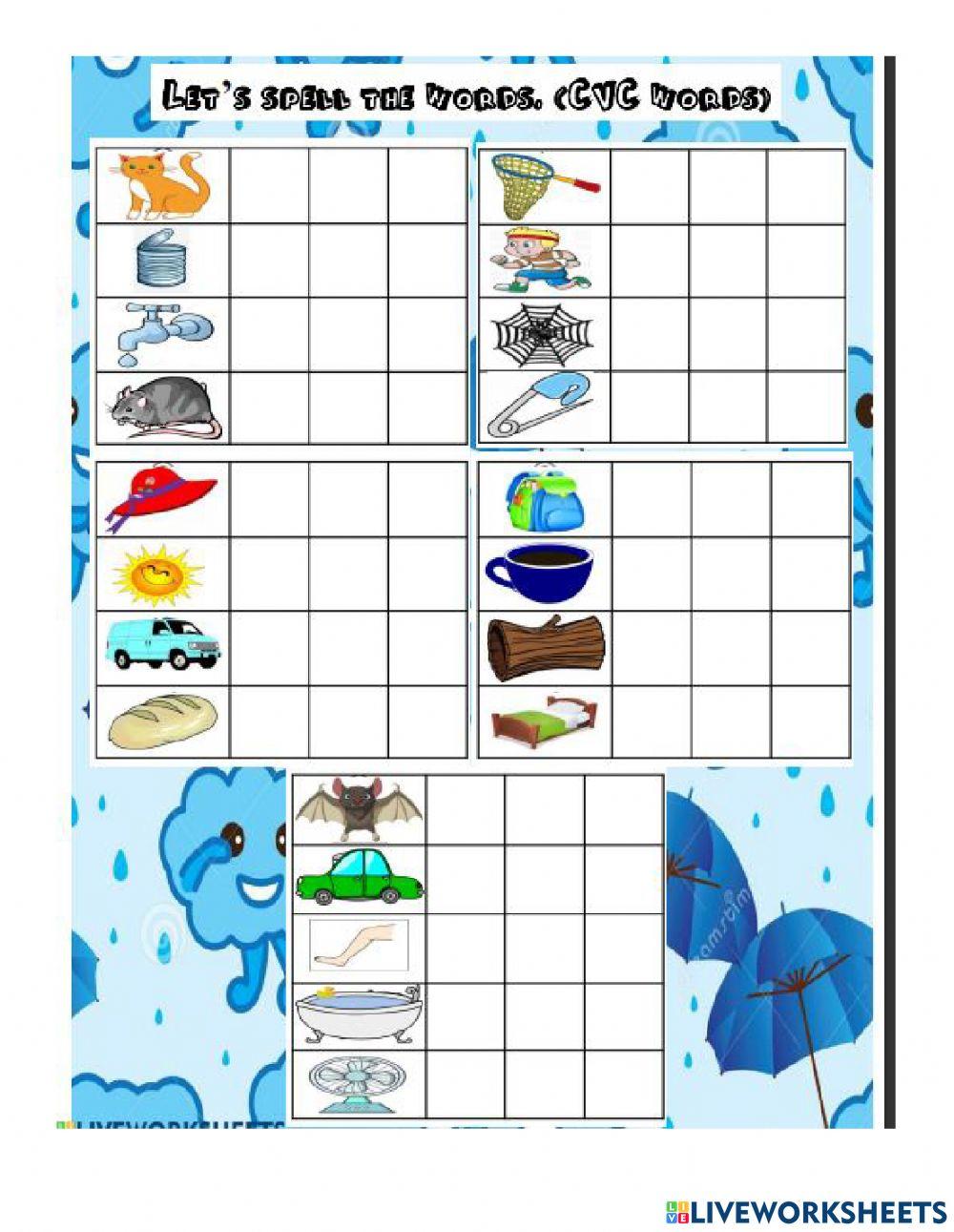 CVC online exercise for Live Worksheets