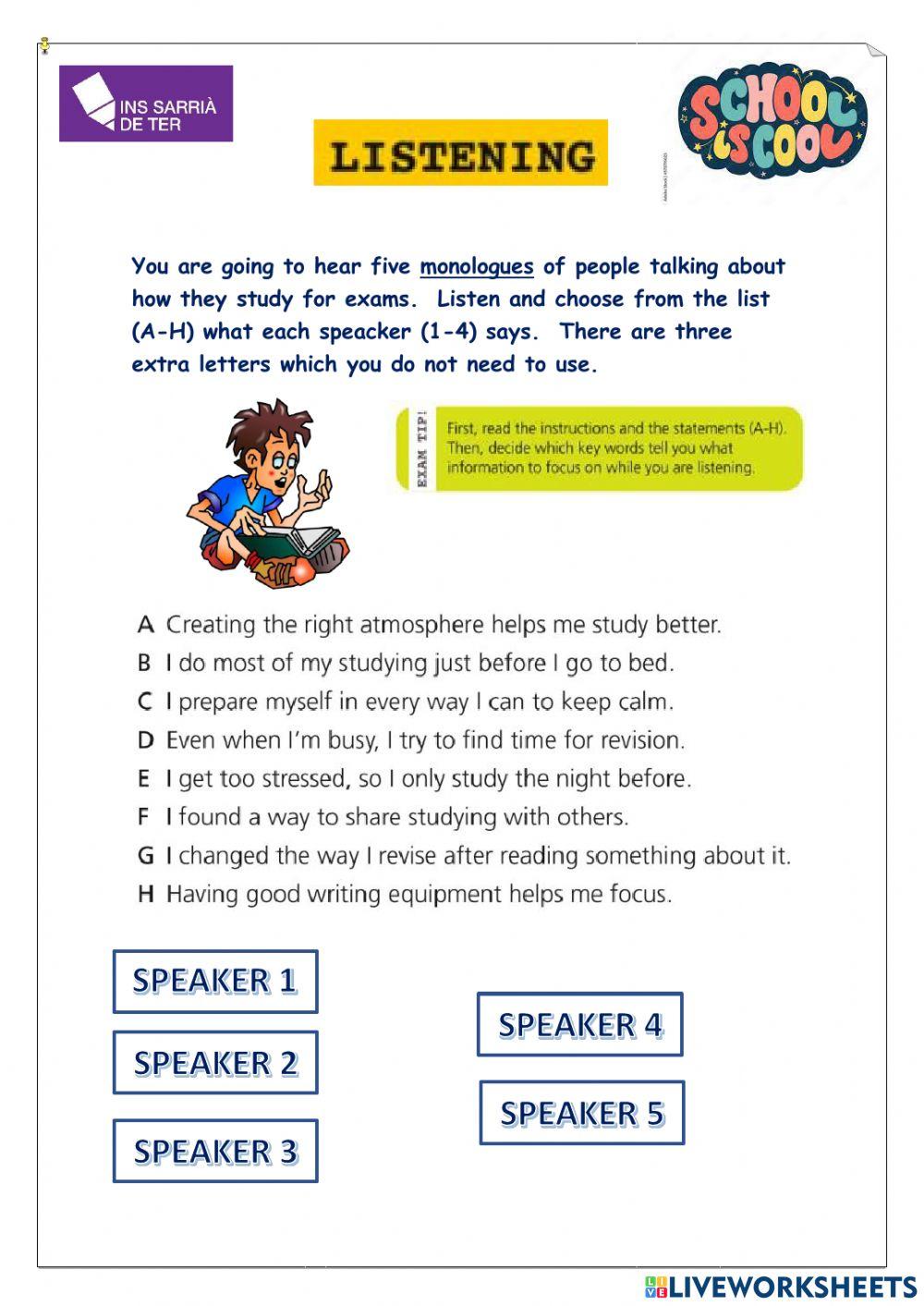 Listening How to Study