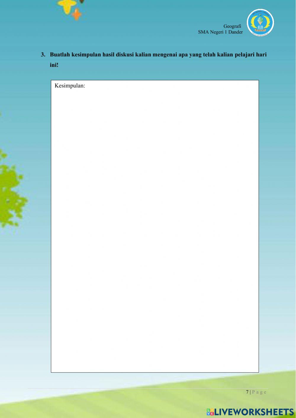 LKPD Faktor-faktor yang Mempengaruhi Persebaran Flora dan Fauna Di Indonesia