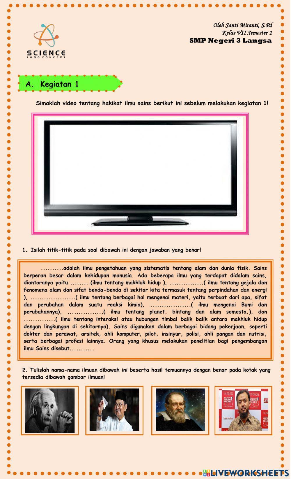 Lkpd hakikat ilmu sains