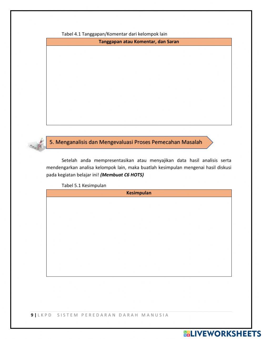 Lkpd sistem peredaran darah pertemuan 1
