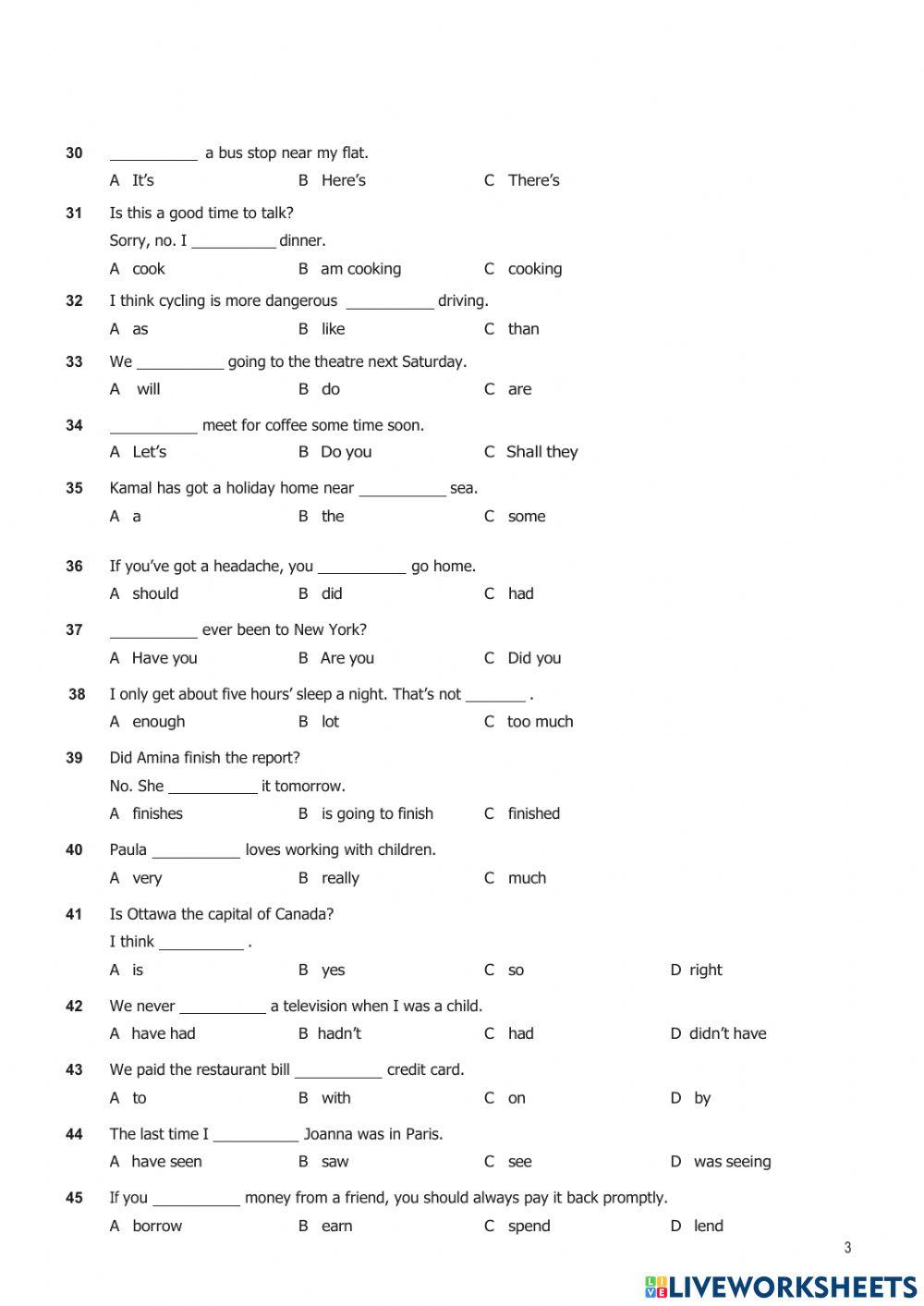Level Test (General English)