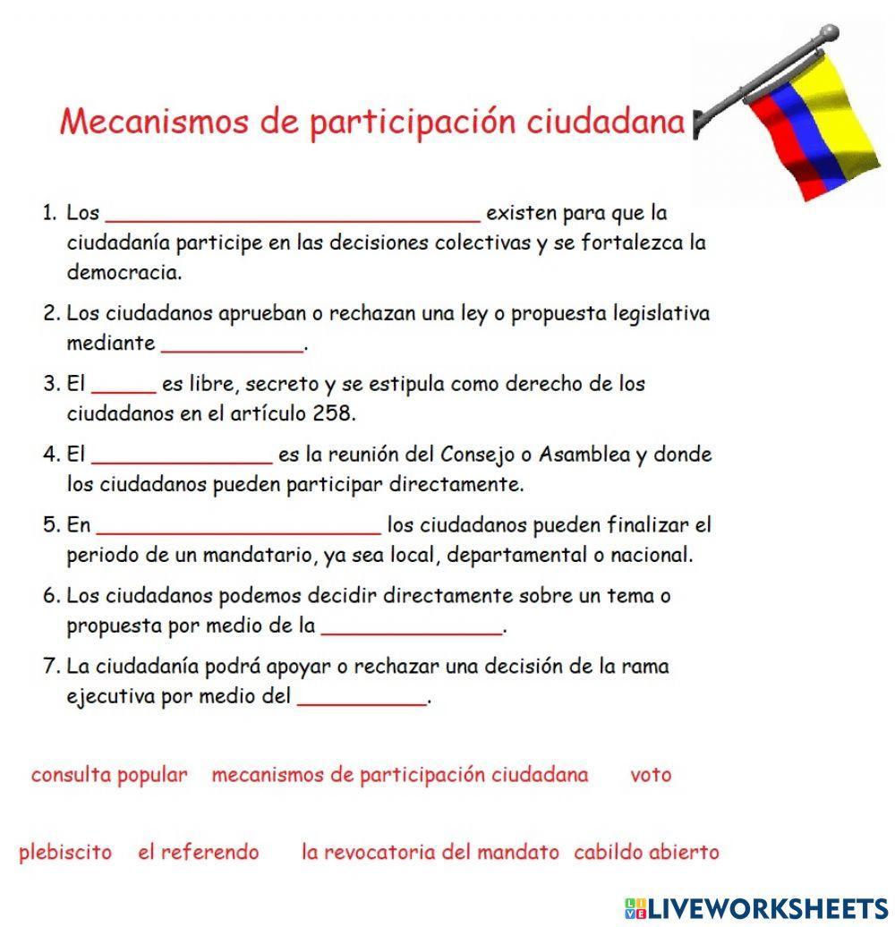 Mecanismos de participación ciudadana