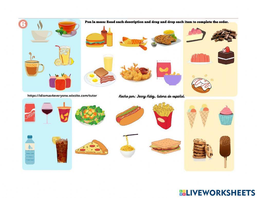 Comida y reservación