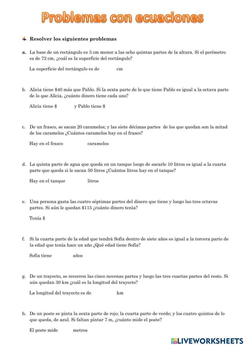 Problemas con ecuaciones en Q