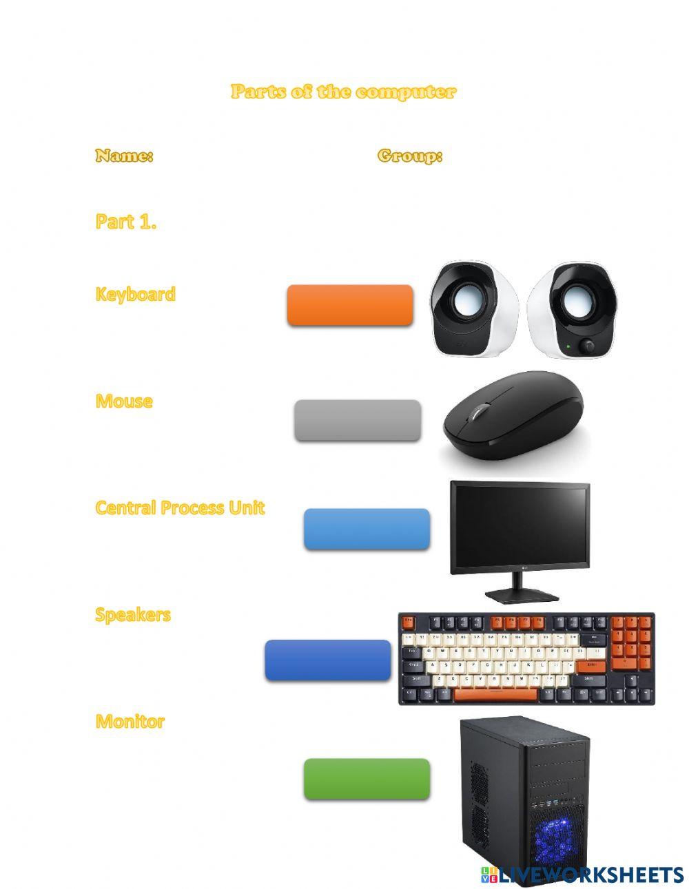 Part of the computer worksheet | Live Worksheets
