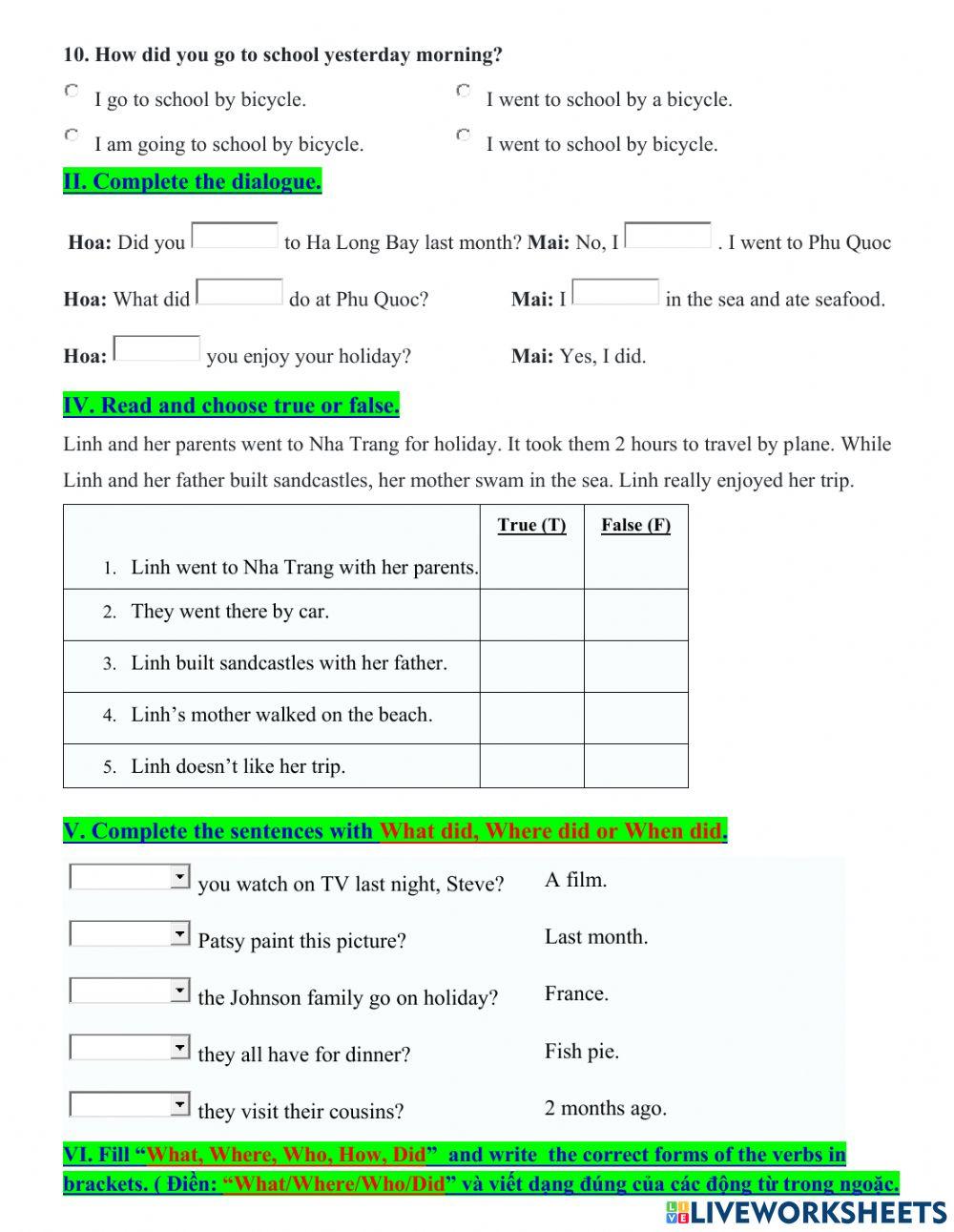 G5-u4 l2 did you go to the party?