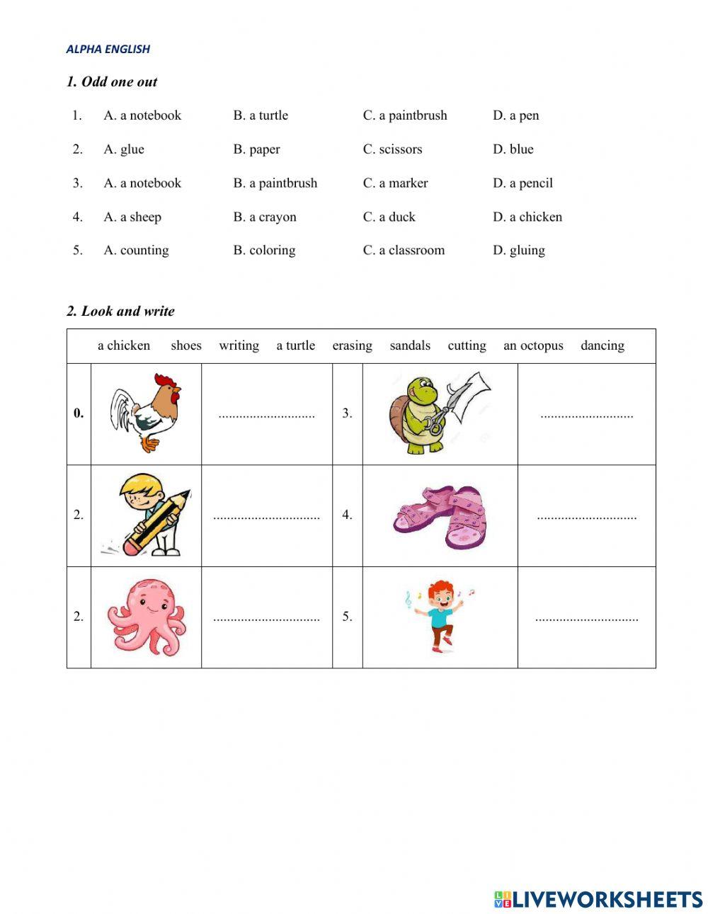 Bài Test đầu vào Khối 2