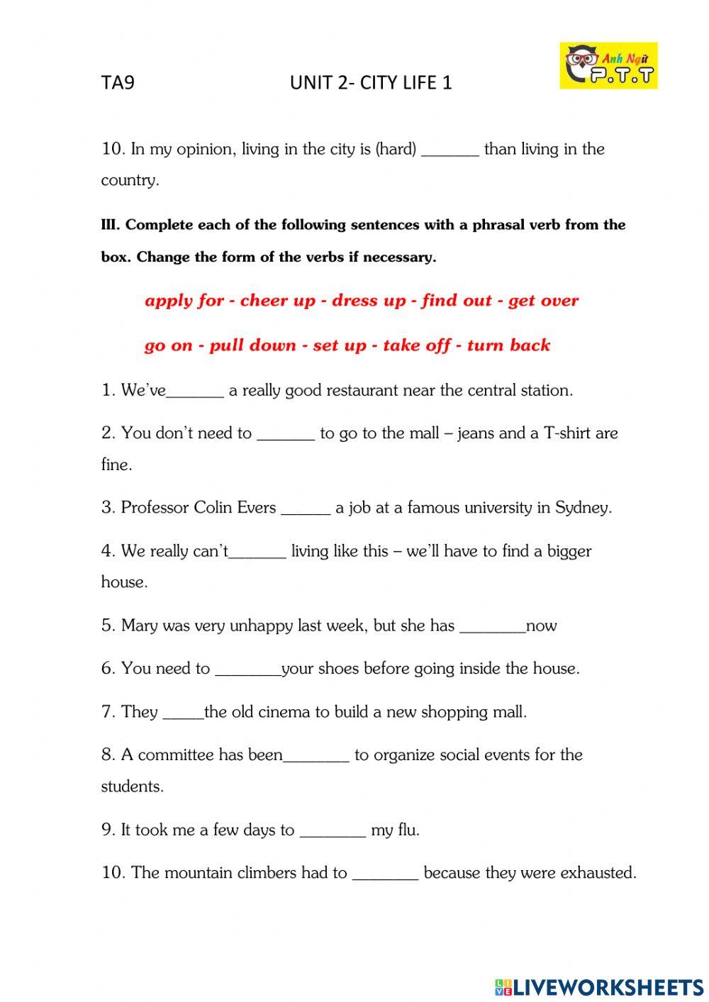 Ta9 unit 2 city life-1