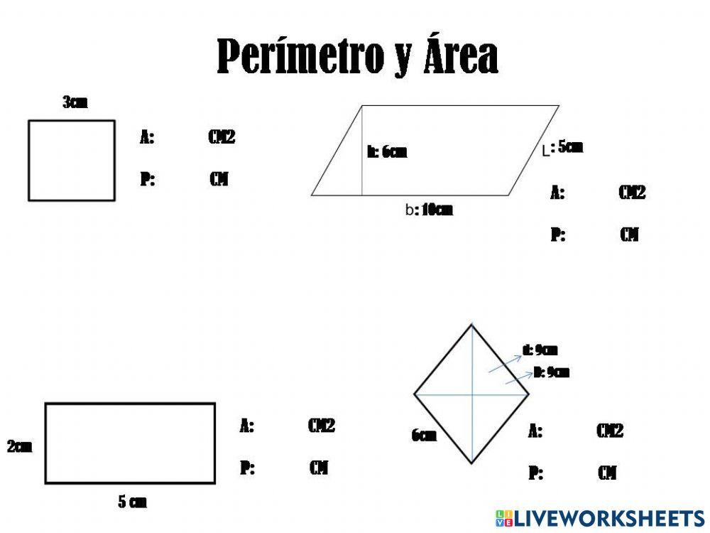 Área y Perímetro cuadrilateros
