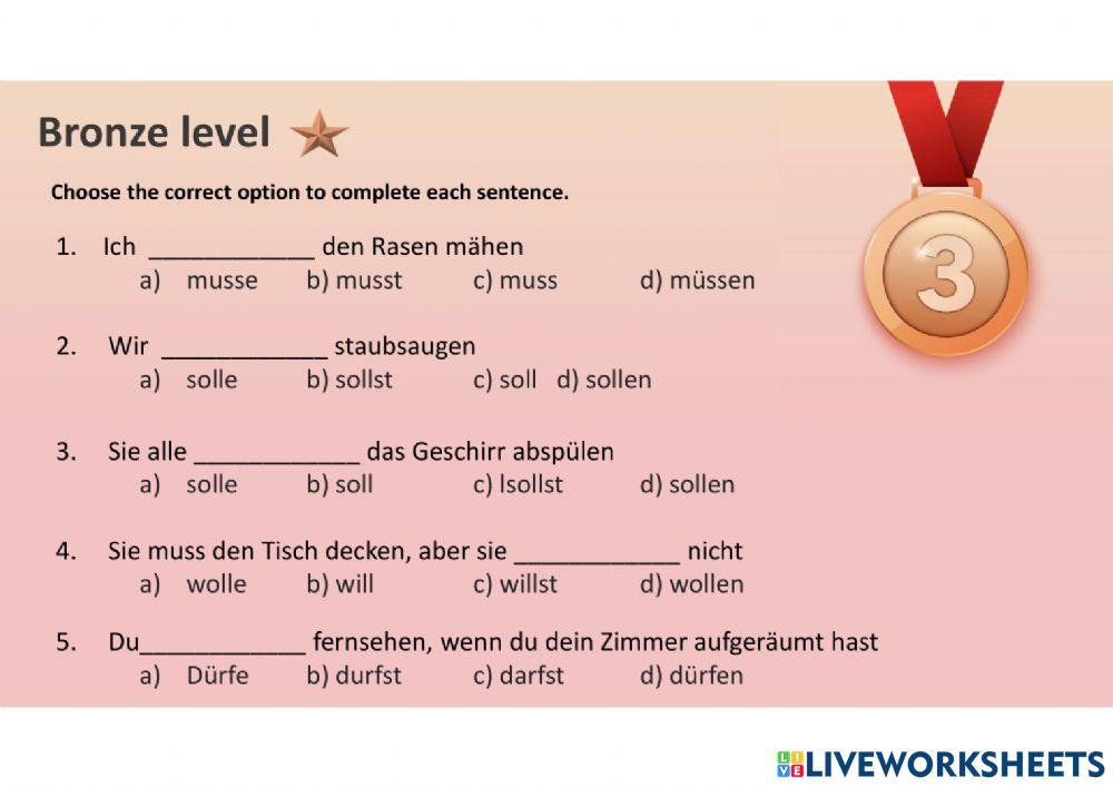 Modalverben und Hausarbeit