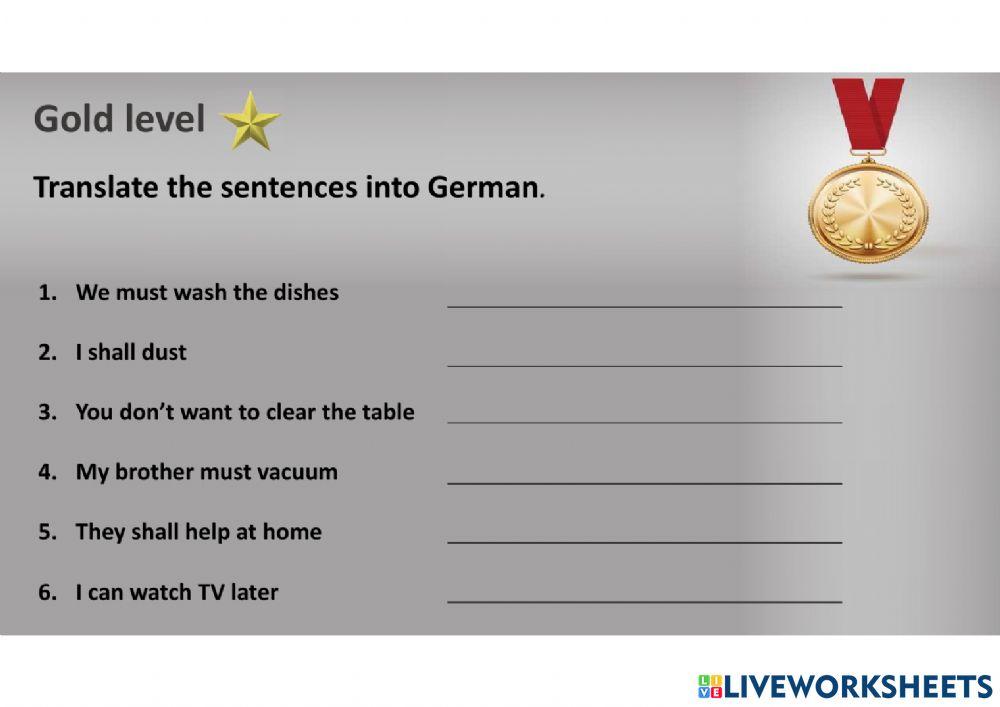 Modalverben und Hausarbeit