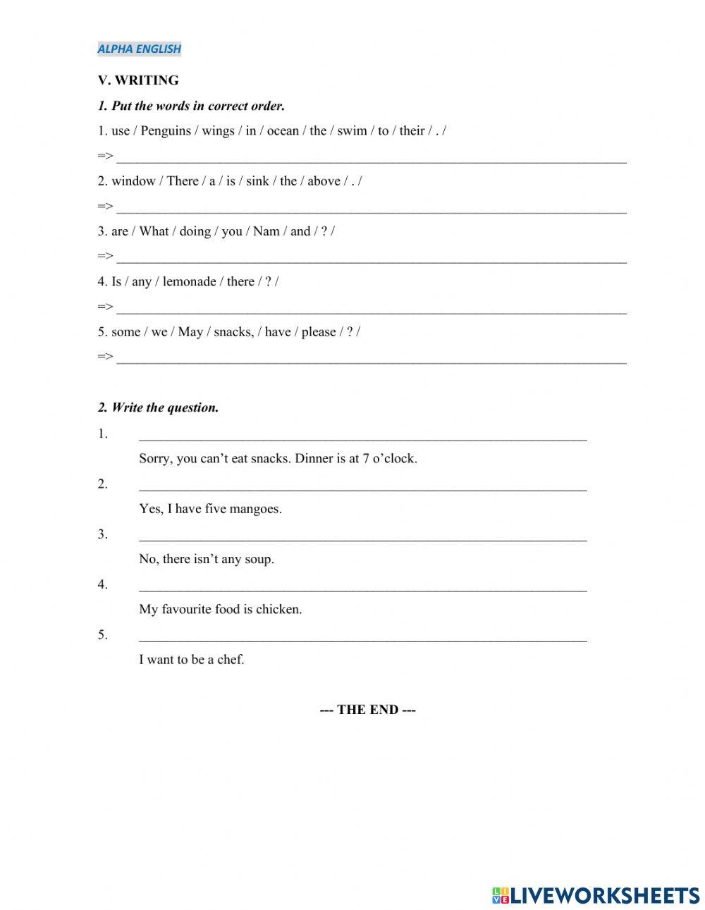 Bài test đầu vào Khối 3