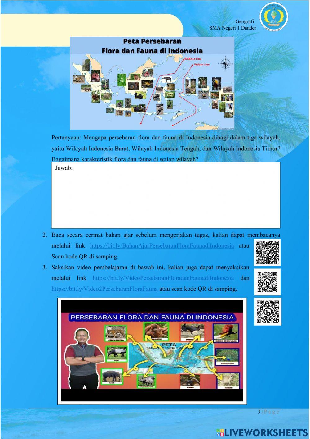 LKPD Persebaran Flora dan Fauna di Indonesia