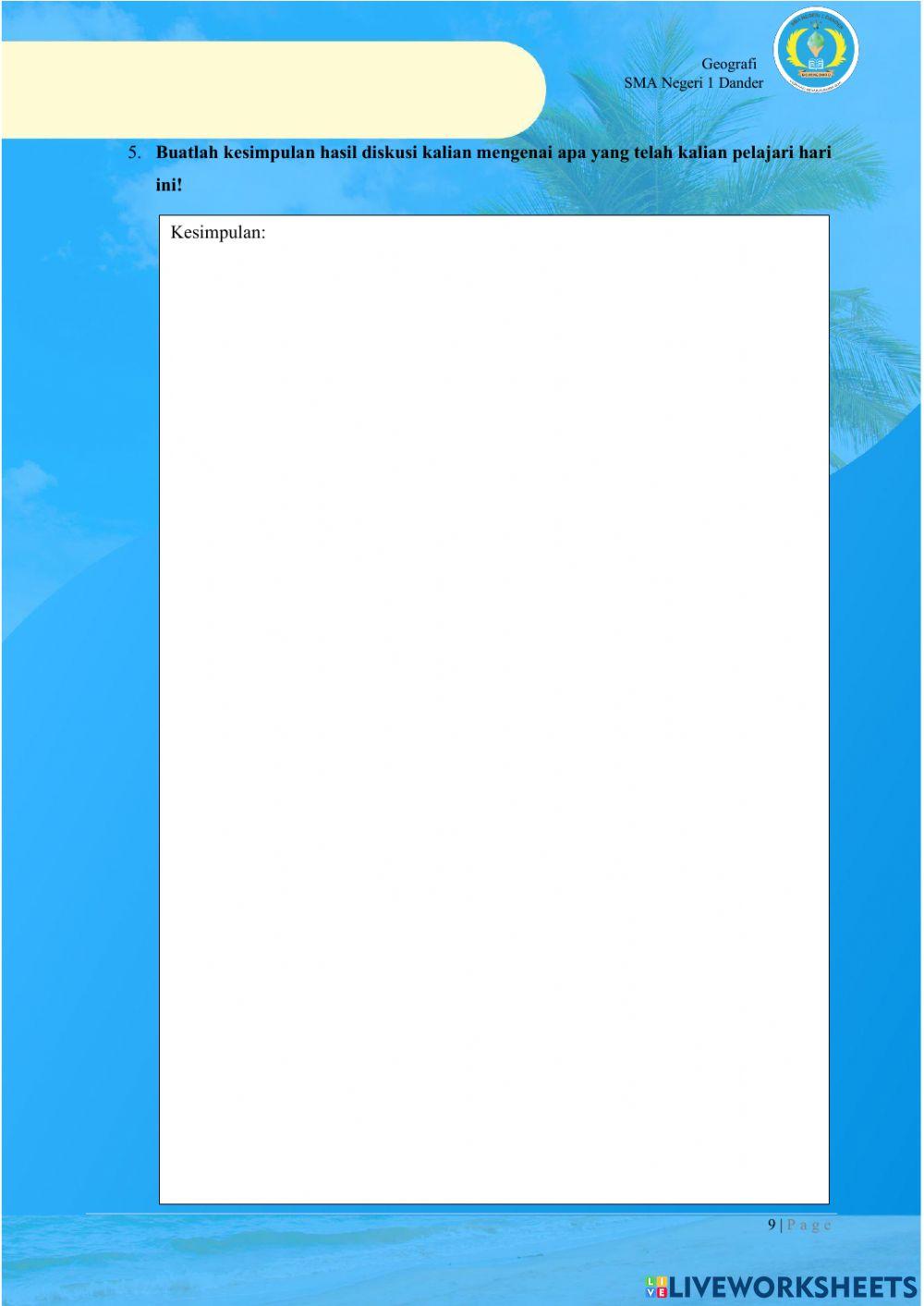 LKPD Persebaran Flora dan Fauna di Indonesia