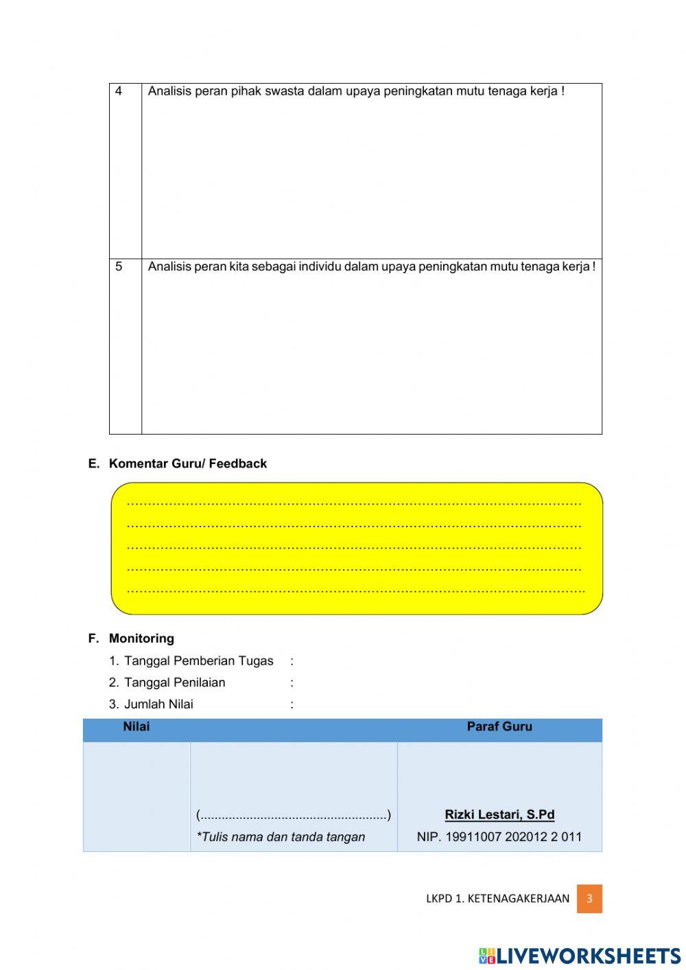 LKPD 2. Ketenagakerjaan