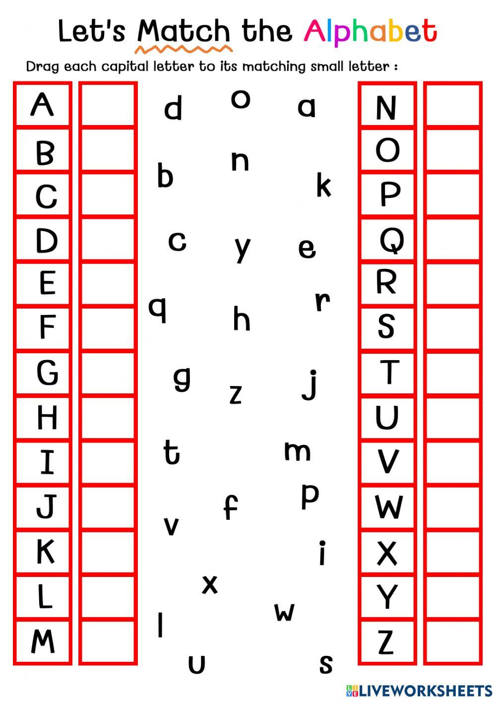 Alphabet A Z online exercise for Live Worksheets