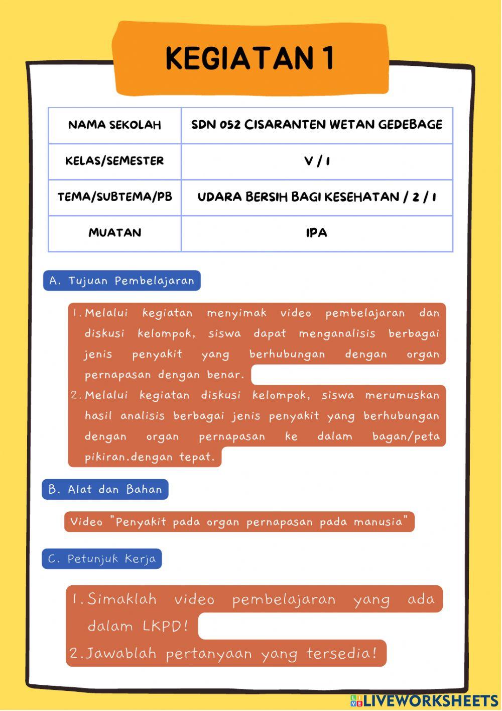 Tema 2 Subtema 2 Pembelajaran 1