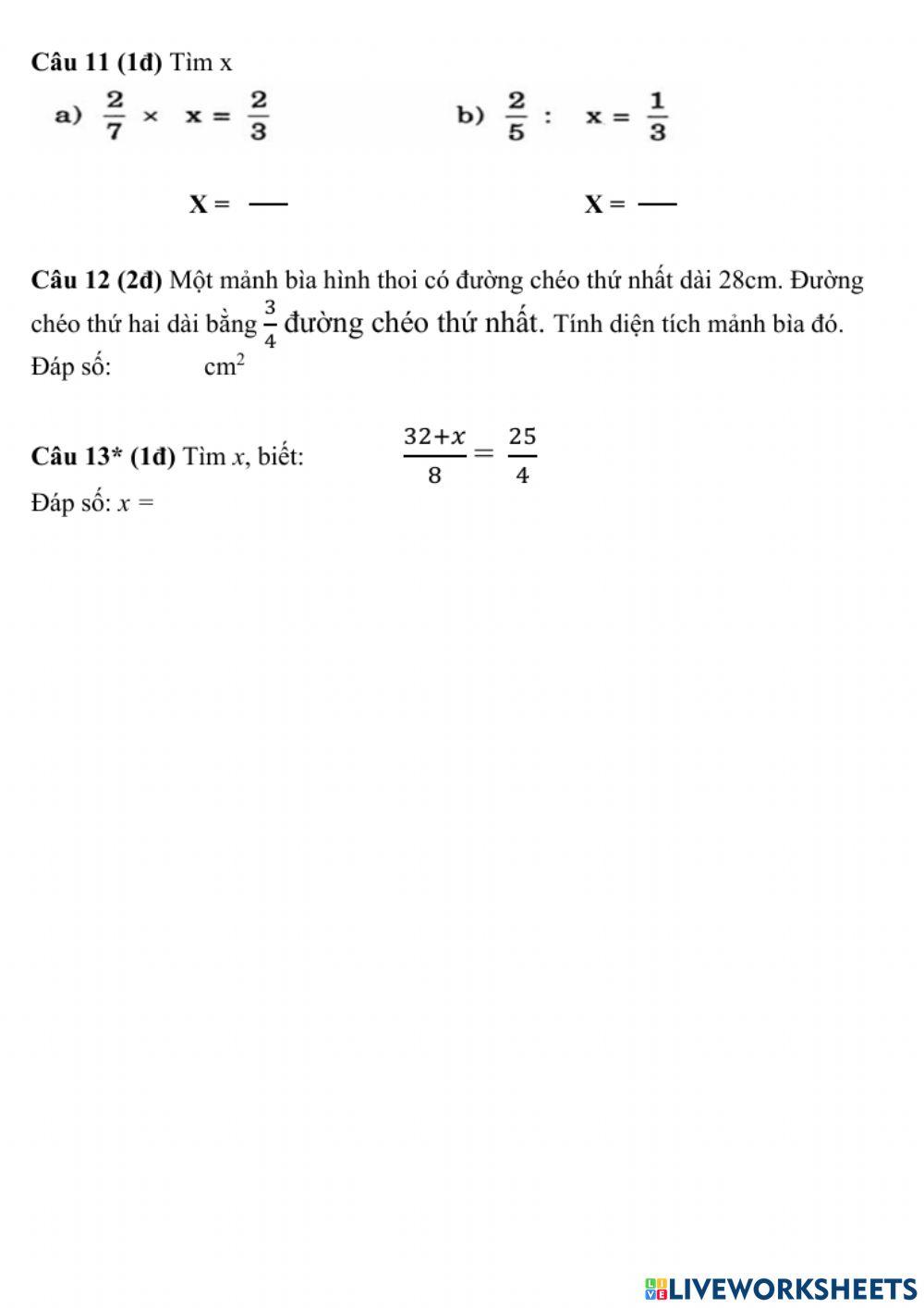 Bài ôn cuối hè lớp 5A - 2