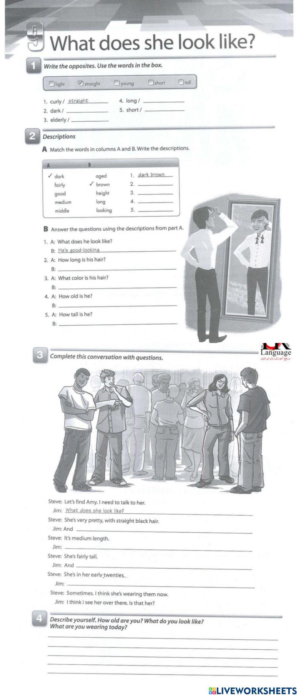 Unit 9. What does she look like?