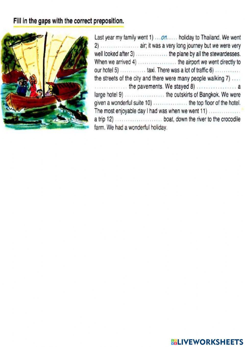 Prepositions of place and movement