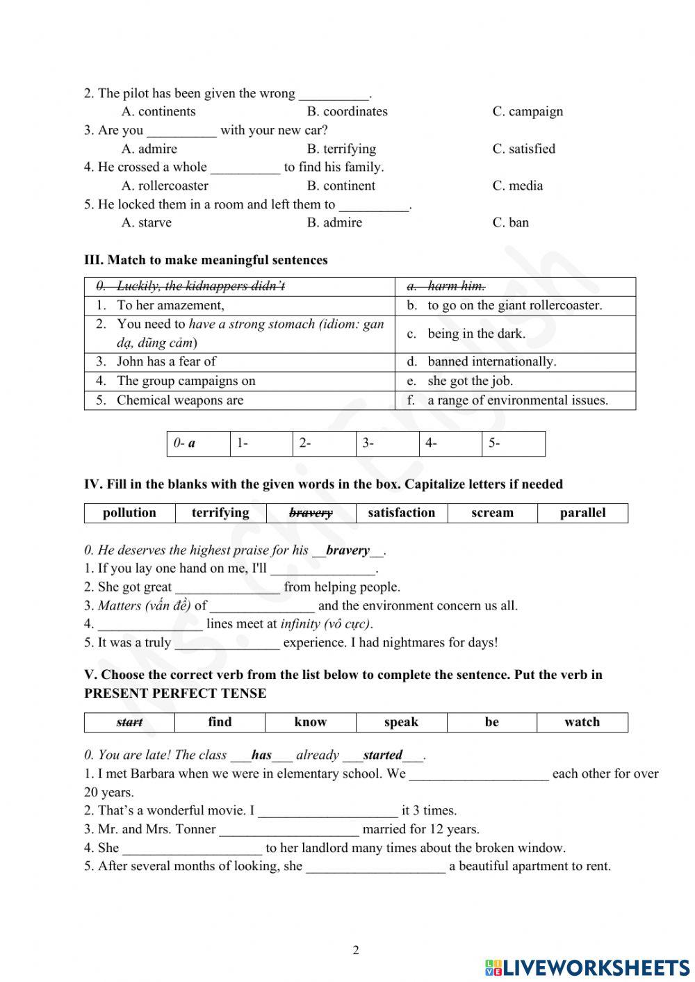 Foreign Teacher-S6-WEEK 3-U1-VOCAB REVISION