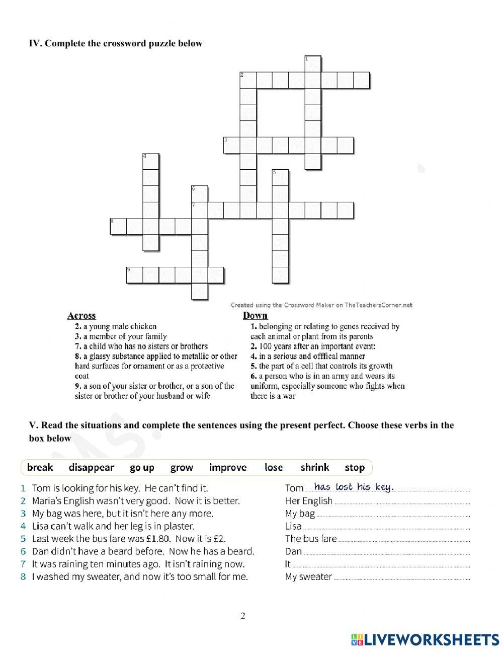 Foreign Teacher - S7 - Week 3 - U1 - Vocabulary Revision
